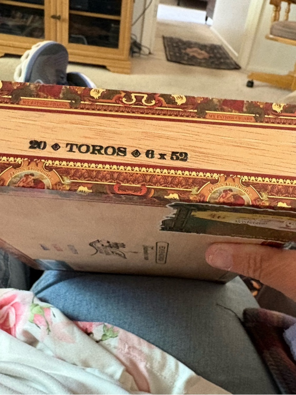 My father's wooden cigar box.